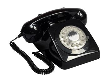 Téléphone Gpo 746 Rotatif Noir Bleu