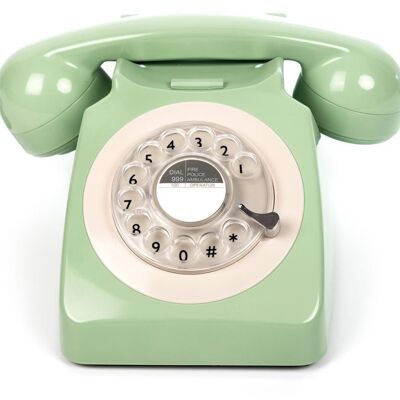 Telefono Gpo 746 Rotary Verde Grigio