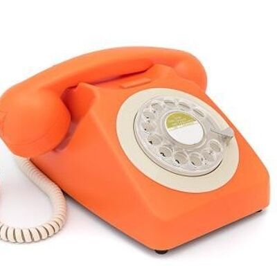 Teléfono Gpo 746 Rotary Naranja Rosa