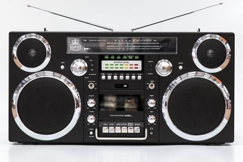 Boombox Gpo Brooklyn Negro Plata