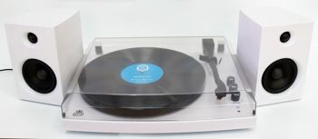 Platine Vinyle Gpo Piccadilly Blanc Argent