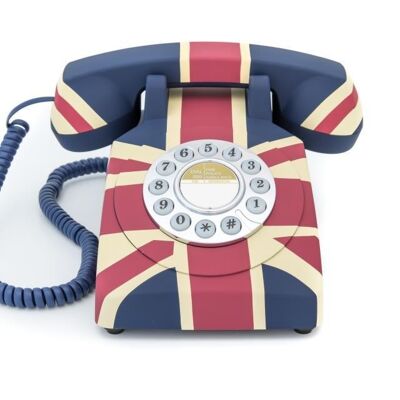 Teléfono GPO Bandera Reino Unido Negro