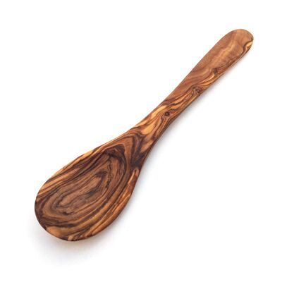 Cucchiaio da cucina Hamburg manico curvo largo 25 cm in legno d'ulivo