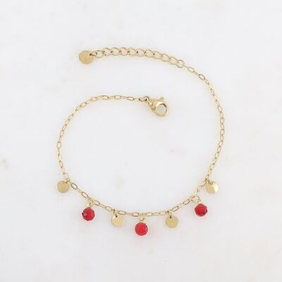 Pulsera Minerva - Coral vegetal teñido dorado