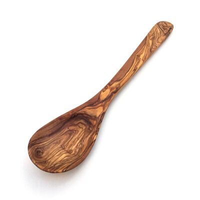 Cooking spoon Hamburg 30 cm wide curved handle made of olive wood