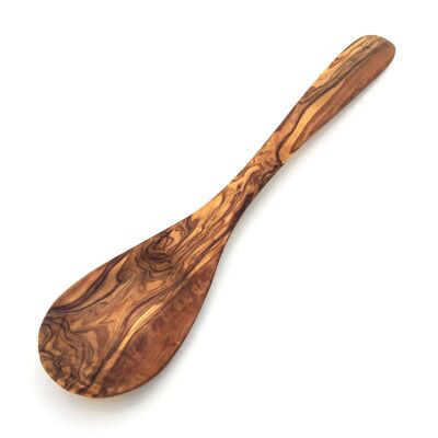 Cooking spoon Hamburg 35 cm wide curved handle made of olive wood