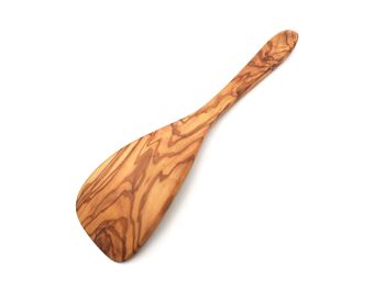 Spatule L. 30 cm courbée artisanale en bois d'olivier 3