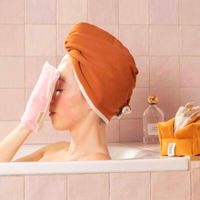 asciugamano per capelli turbante