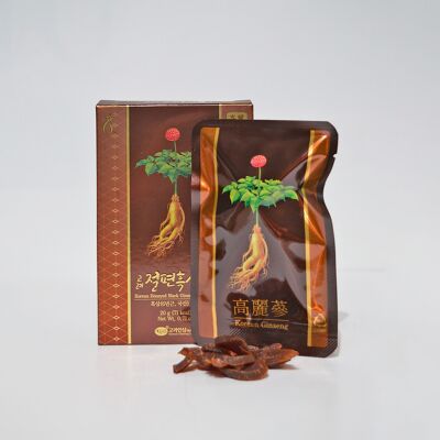 Raíz de Ginseng Negro Puro en trozos con miel, 20g