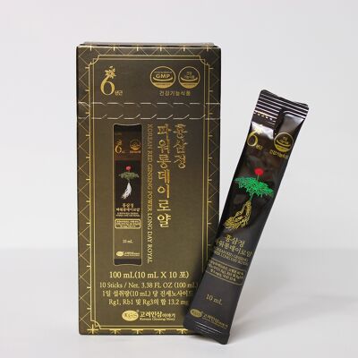 Extrait Liquide de Ginseng Rouge Royal Coréen, 10 sticks de 10ml