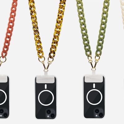 Chains discovery pack: 18 telephone chains = 6 Colors x 3 units / Universal chain