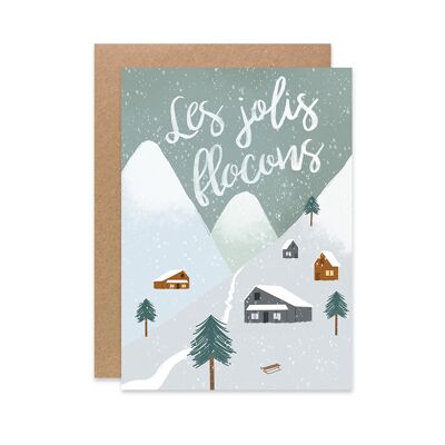 Card i graziosi fiocchi di neve