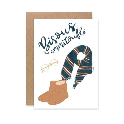 Wrapped kisses card