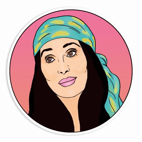 60's Cher Sticker Vinyl Sticker (pack of 3) (Copy)