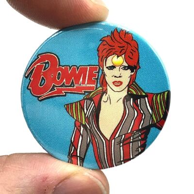 Distintivo Spilla Bottone Bowie Stile Anni '70 (confezione da 3)