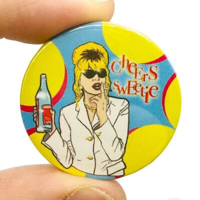 Ab Fab Patsy Button Anstecknadel (3er Pack)