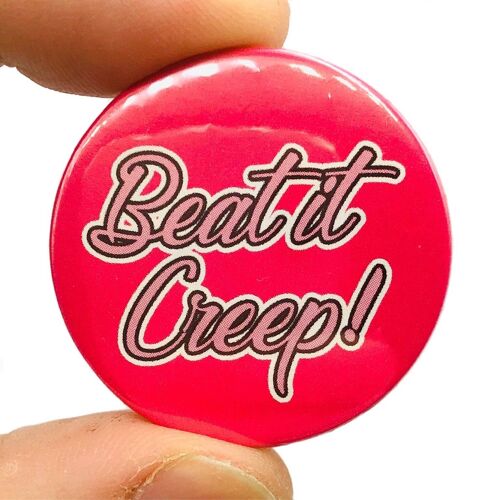 Beat It Creep Button Pin Badge (pack of 3)