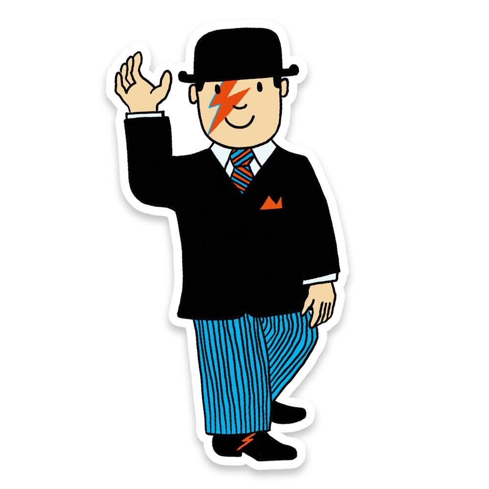 Adesivo in vinile ispirato a Ben ama Bowie (confezione da 3)