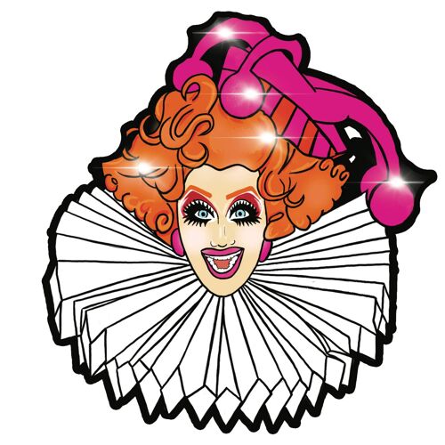 Bianca Del Rio Clown Drag Queen Vinyl Sticker