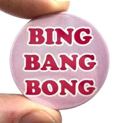 Insignia de pin de botón Bing Bang Bong (paquete de 3)