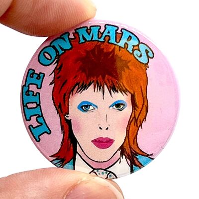 Bowie Life On Mars Button Pin Badge (pack of 3)