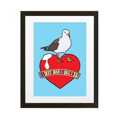 Brighton Beach I Love Seagulls Print (Copy)
