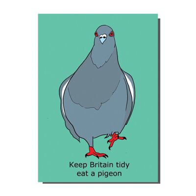 Biglietto d'auguri Keep Britain Tidy Pigeon