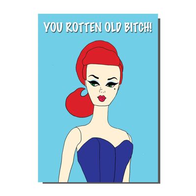 You Rotten Old Bitch Greetings Card  (pack of 6)
