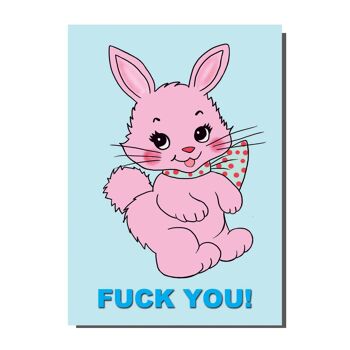 Carte de vœux Fuck You Bunny (lot de 6) 1
