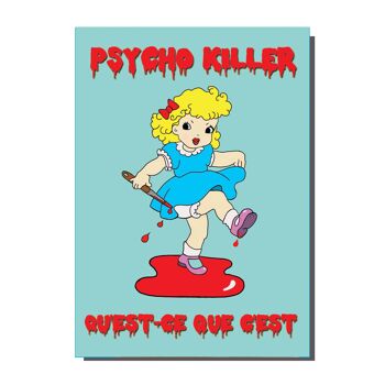 Carte de vœux Kitsch N Cute Psycho Killer (lot de 6) 1