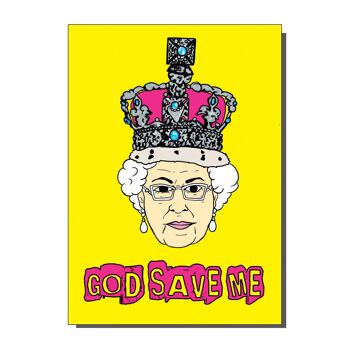 La carte de vœux Queen Punk Rock God Save Me (lot de 6) 1