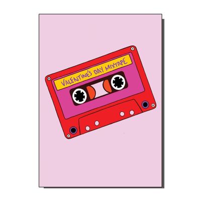 Valentines Mixtape Greetings Card  (pack of 6)