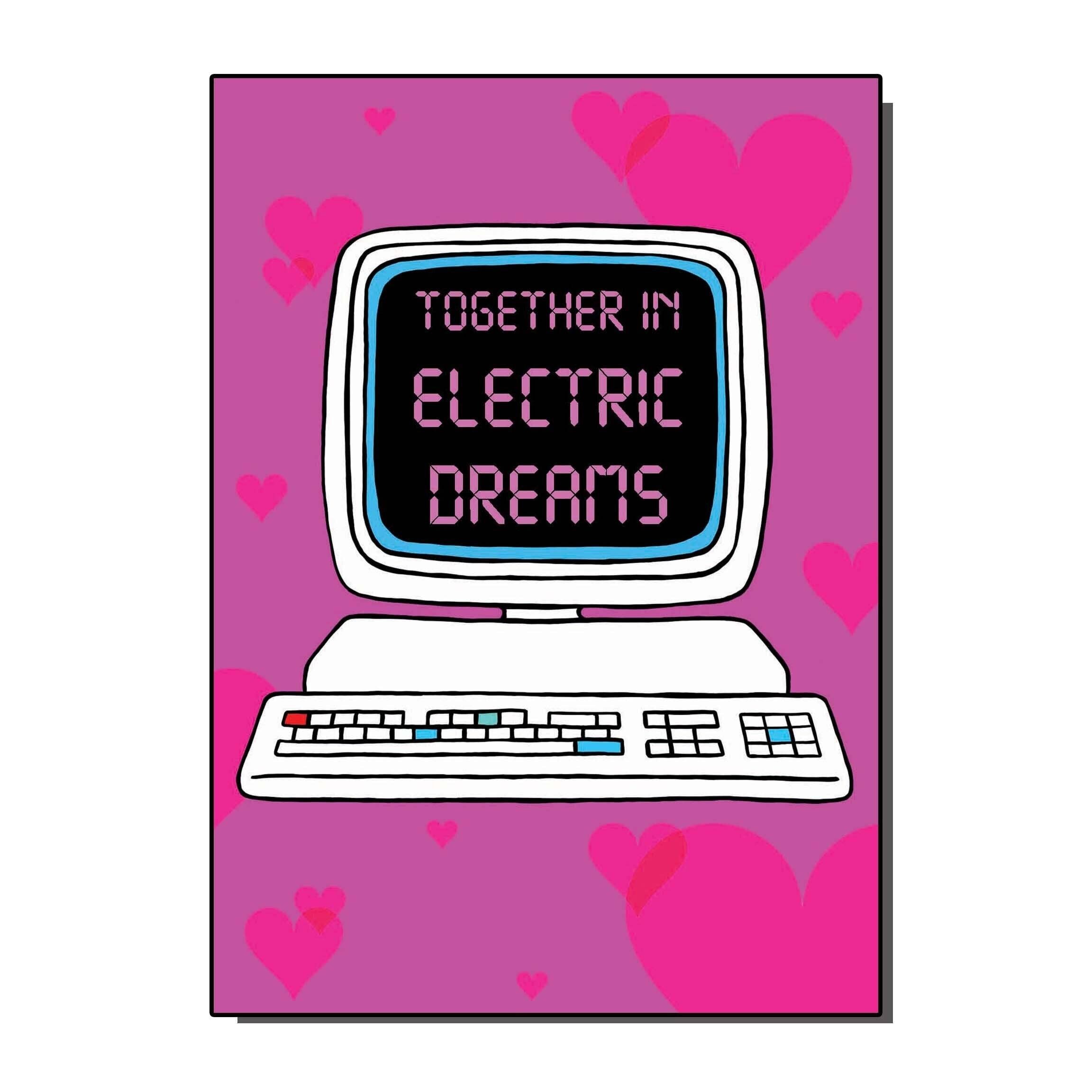 1980 Stylee Together In Electric Dreams Grußkarte (6 Stück)