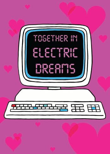 Carte de vœux Stylee Together In Electric Dreams des années 1980 (lot de 6) 2