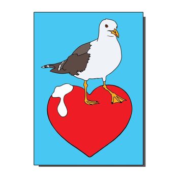 Carte de voeux I Love Seagulls (lot de 6) 1