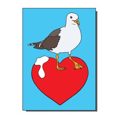 Biglietto d'auguri I Love Seagulls (confezione da 6)
