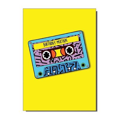 Birthday Mixtape Greetings Card (pack of 6)