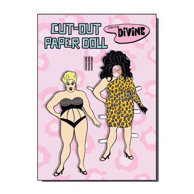 Carte de voeux Divine Cut Out Paper Doll (paquet de 6)