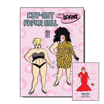 Carte de voeux Divine Cut Out Paper Doll (paquet de 6) 3