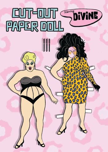 Carte de voeux Divine Cut Out Paper Doll (paquet de 6) 2