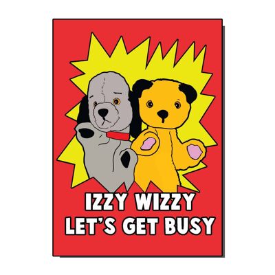 Sooty and Sweep Izzy Wizzy Greetings Card (pack of 6)