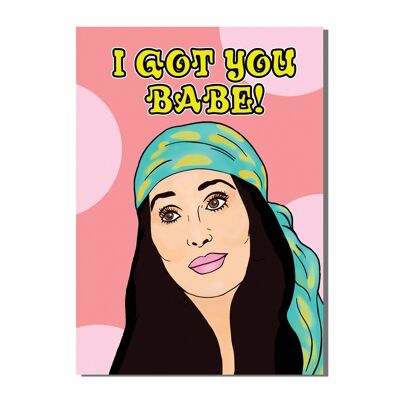 I Got You Babe Cher Greetings Card (pack of 6)
