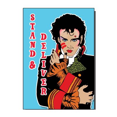 Adam Ant Stand And Deliver Greetings Card (pack of 6)