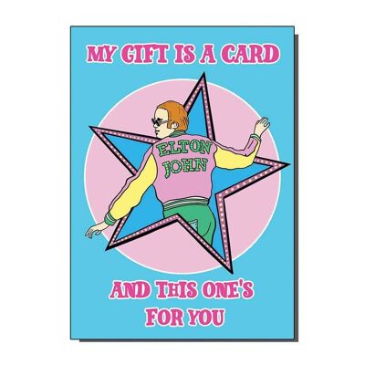 Mon cadeau est une carte Carte de vœux Elton John (lot de 6)