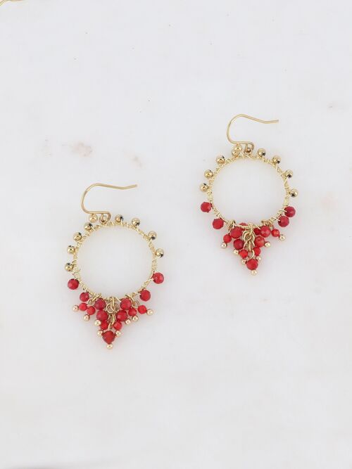 Boucles Manolya - Doré corail végétal teinté