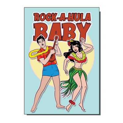 Carte Rock-A-Hula Elvis (paquet de 6)