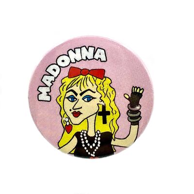 Insignia de pin de botón de Madonna de dibujos animados (paquete de 3)