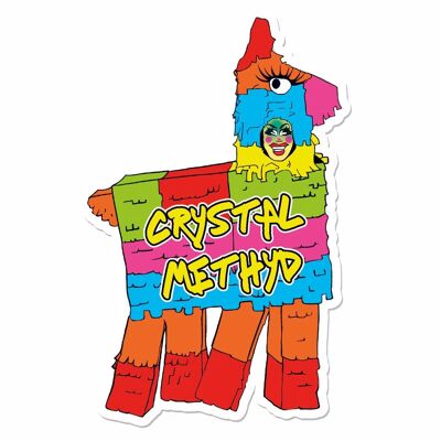 Crystal Method Piñata Drag Queen Vinyl Sticker