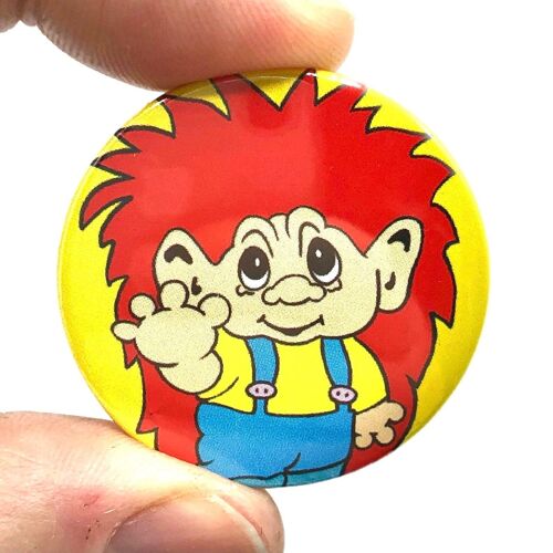 Cute Troll Button Pin Badge (pack of 3)