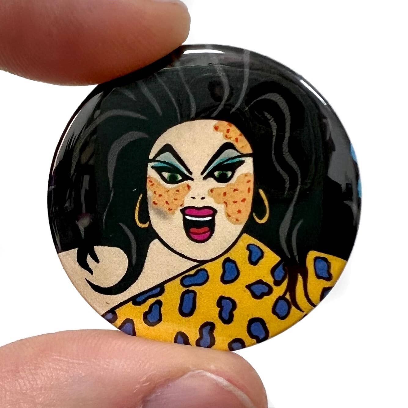Divine Acid Face Female Trouble Film Button Pin Badge